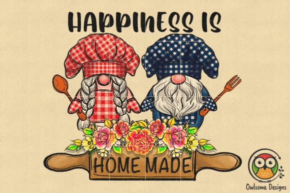 Download Happiness Gnomes Cooking Sublimation PNG - King Collection