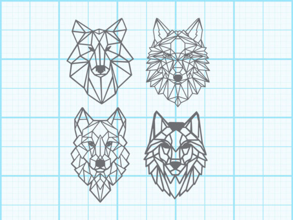 Download Wolf Head Geometrical Design - Geometrical design Collection
