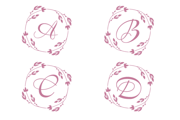 Download Set Monogram Flower Ornament Graphic - Ornament graphic Collection