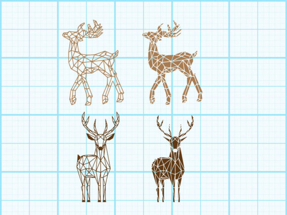 Download Reindeer Geometrical Design - Geometrical design Collection