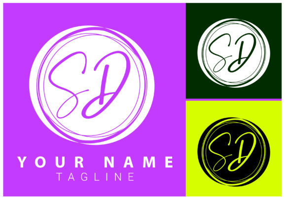 Download SD Initial Letter Signature Logo Design - Letter Collection