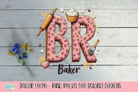 Download Baker Logo - Pink Polka Dot Baking Design - King Collection