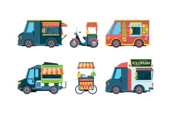 Download Food Truck. Pushcart Picking Transport - King Collection