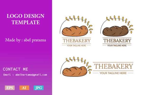 Download Bread Logo Template Design Vol. 2 - Bread logo Collection
