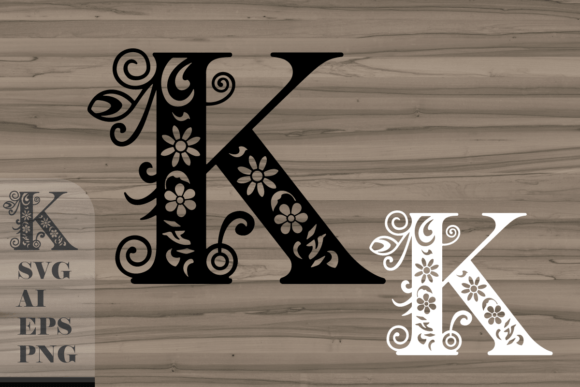 Download Floral Decorative Letter K - Premium Resources
