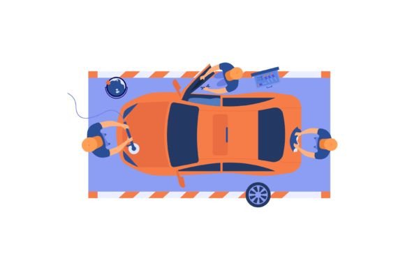 Download Automobile Service Team Working on Car, - King Collection